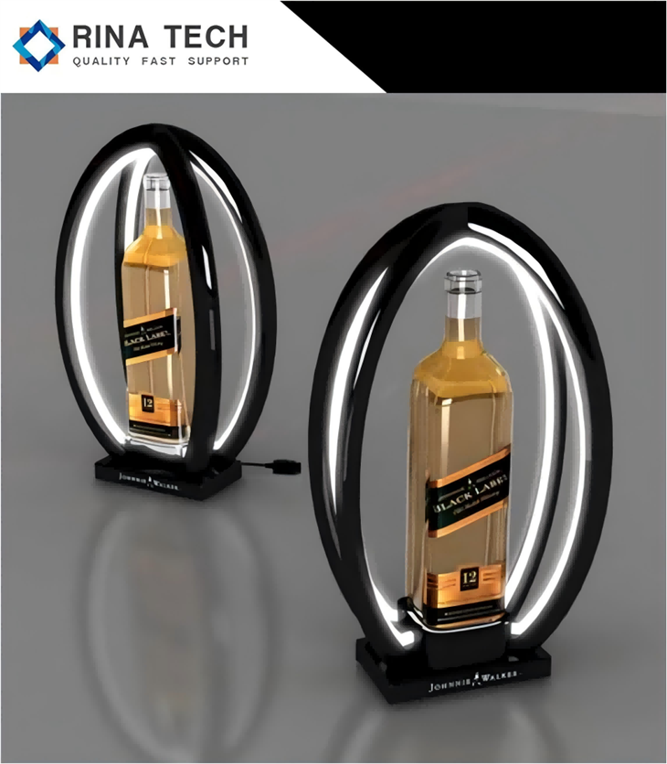 LED Acrylic Perfume Bottle Display Stand