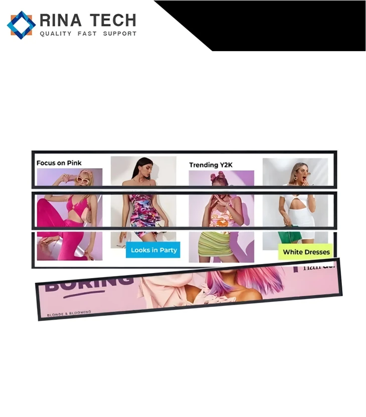 Industrial Bar-Type LCD Advertising Display With Smart Control & High-Brightness