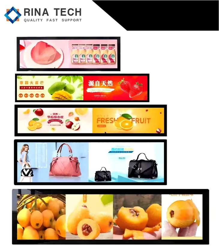 Industrial Bar-Type LCD Advertising Display With Smart Control & High-Brightness
